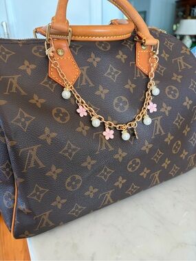 Louis Vuitton Speedy 30 Monogram Satchel in Brown & Tan EXCELLENT condition